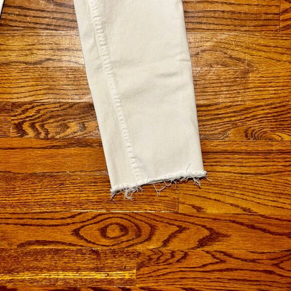 OAT Cropped Fringe Jeans. Ecru. Size 2/26 - Picture 3 of 8
